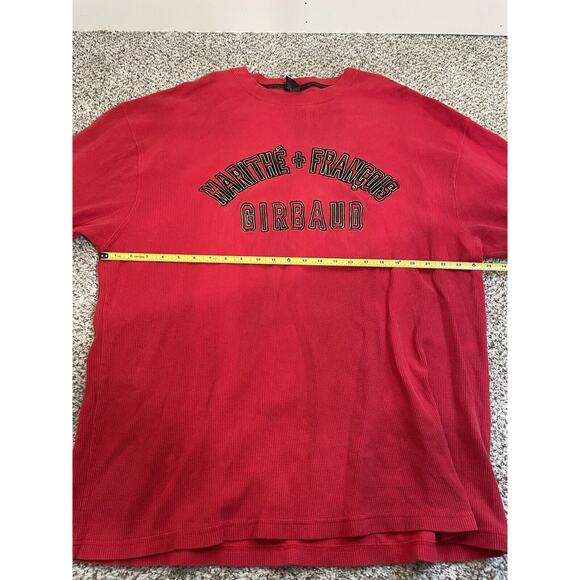 VTG Marithe Francois Girbaud Long Sleeve Distressed Grudge Red Crewneck Sz XXXL - Picture 11 of 12